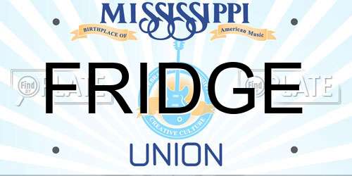 FRIDGE Mississippi License Plate