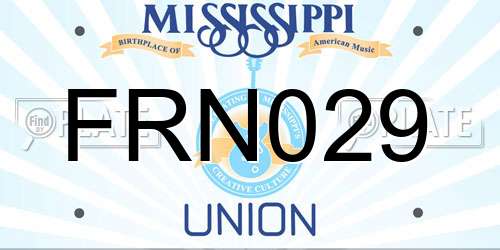 FRN029 Mississippi License Plate