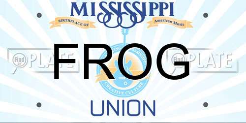 FROG Mississippi License Plate