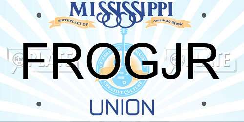 FROGJR Mississippi License Plate