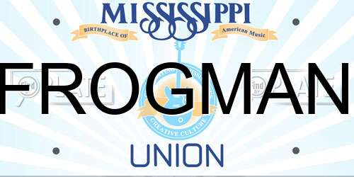 FROGMAN Mississippi License Plate