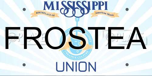 FROSTEA Mississippi License Plate