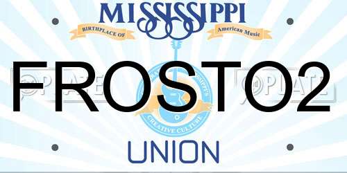 FROSTO2 Mississippi License Plate