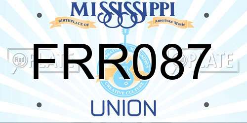 FRR087 Mississippi License Plate