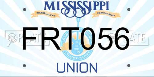 FRT056 Mississippi License Plate