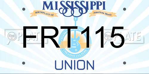 FRT115 Mississippi License Plate