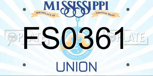FS0361 Mississippi License Plate