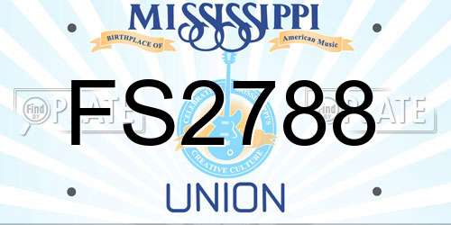 FS2788 Mississippi License Plate