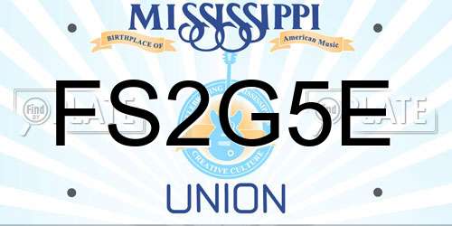 FS2G5E Mississippi License Plate