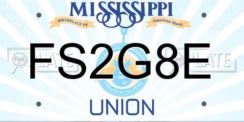FS2G8E Mississippi License Plate