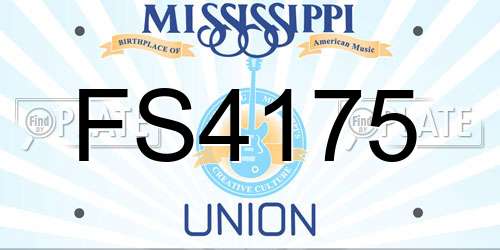 FS4175 Mississippi License Plate