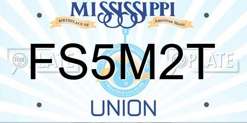FS5M2T Mississippi License Plate