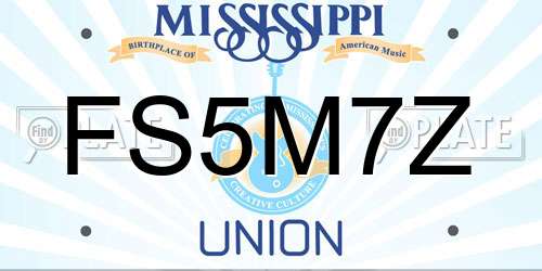 FS5M7Z Mississippi License Plate