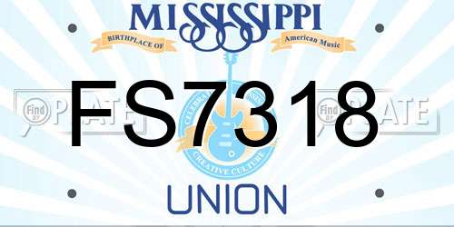 FS7318 Mississippi License Plate