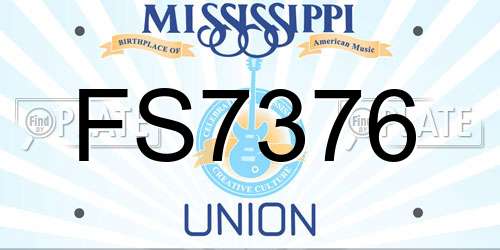 FS7376 Mississippi License Plate