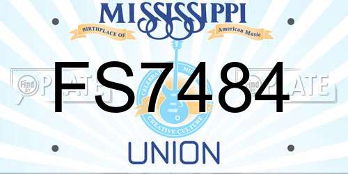 FS7484 Mississippi License Plate