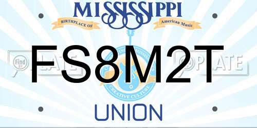 FS8M2T Mississippi License Plate
