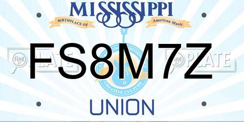 FS8M7Z Mississippi License Plate