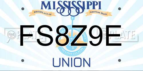 FS8Z9E Mississippi License Plate