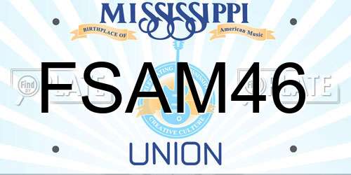 FSAM46 Mississippi License Plate