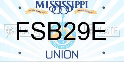 FSB29E Mississippi License Plate
