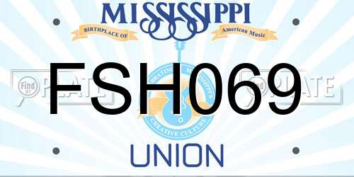 FSH069 Mississippi License Plate
