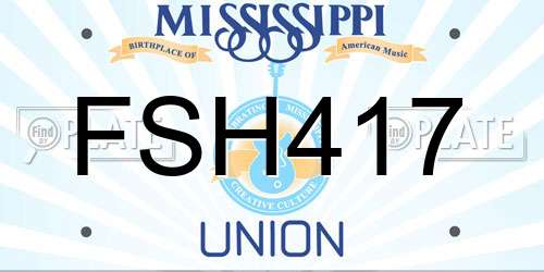 FSH417 Mississippi License Plate