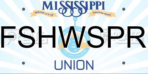 FSHWSPR Mississippi License Plate