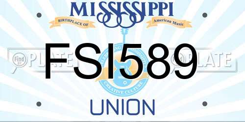 FSI589 Mississippi License Plate