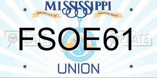 FSOE61 Mississippi License Plate
