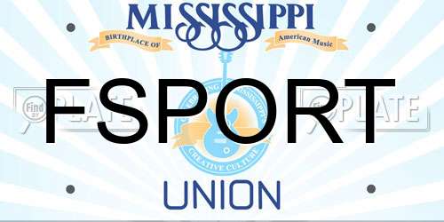 FSPORT Mississippi License Plate