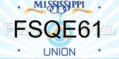 FSQE61 Mississippi License Plate
