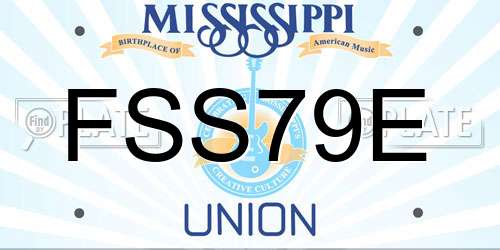 FSS79E Mississippi License Plate