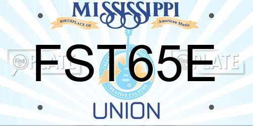 FST65E Mississippi License Plate