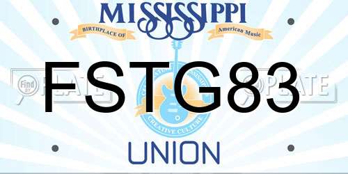 FSTG83 Mississippi License Plate