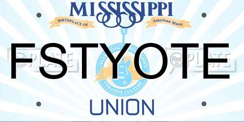 FSTYOTE Mississippi License Plate