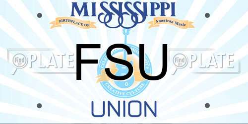 FSU Mississippi License Plate