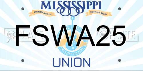 FSWA25 Mississippi License Plate