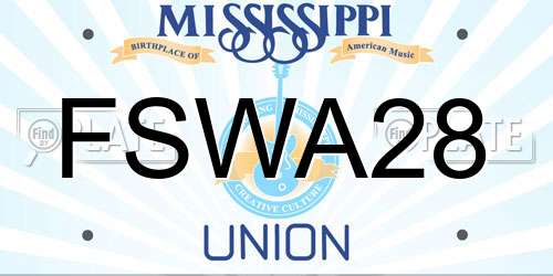 FSWA28 Mississippi License Plate