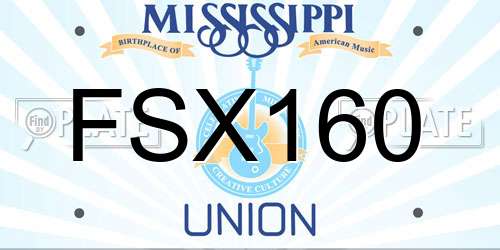 FSX160 Mississippi License Plate