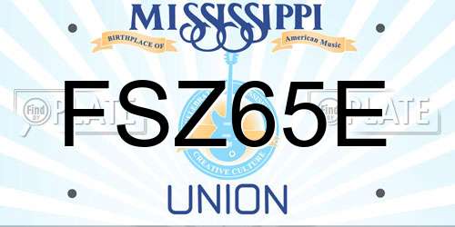 FSZ65E Mississippi License Plate