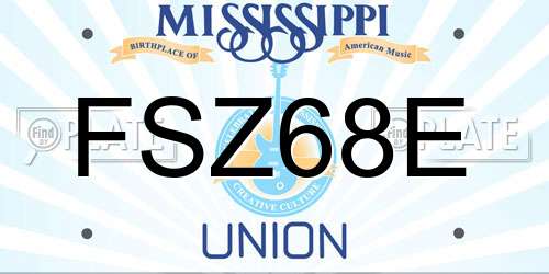 FSZ68E Mississippi License Plate