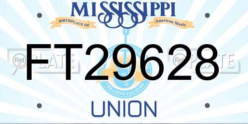 FT29628 Mississippi License Plate