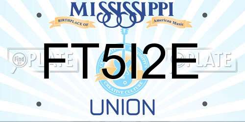 FT5I2E Mississippi License Plate