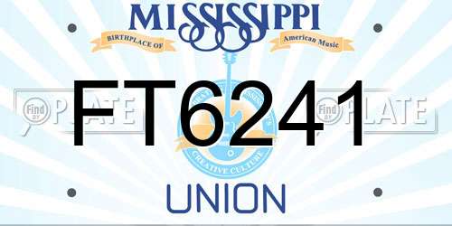 FT6241 Mississippi License Plate