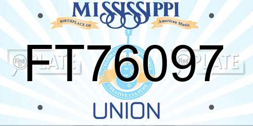 FT76097 Mississippi License Plate