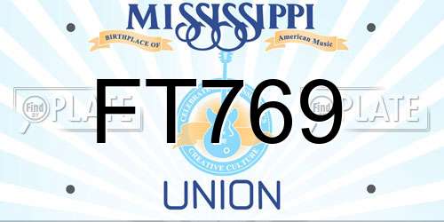FT769 Mississippi License Plate
