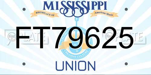 FT79625 Mississippi License Plate