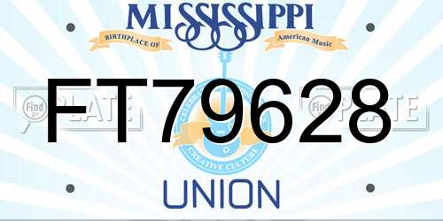 FT79628 Mississippi License Plate