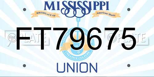 FT79675 Mississippi License Plate